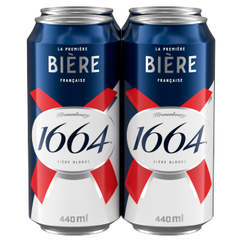 1664 Biere Lager Beer Cans 4X440ML