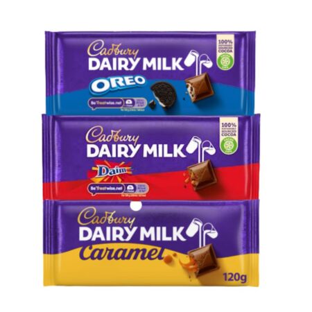 Cadbury Oreo, Daim, or Caramel 120g