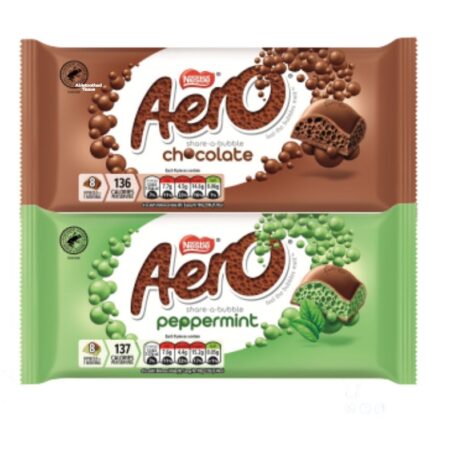 Aero Peppermint Mint Chocolate Milk Chocolate Sharing Bar 90G