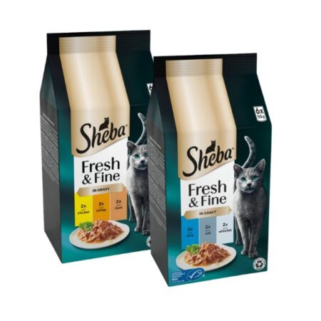 Sheba Fresh & Fine Cat Pouches in Gravy 6X50G – varieties as stocked