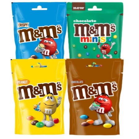 M&M’s Crispy 107G, Peanut 112G, Choco Minis 115g or Chocolate 112G Pouches