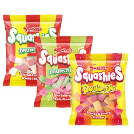 Swizzels Squashies Drumstick, Cherry & Apple, or Double Dip 120G