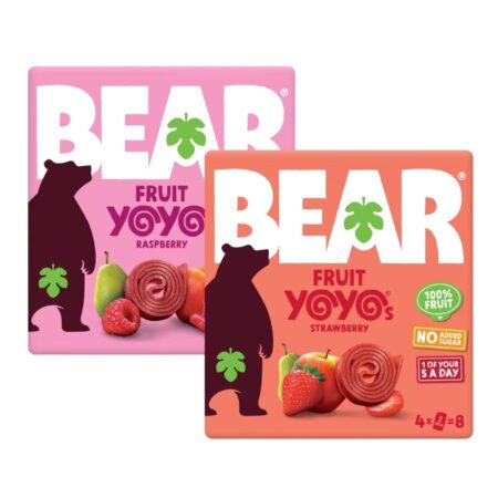 Bear BEAR Yoyo Raspberry or Strawberry 4X20G