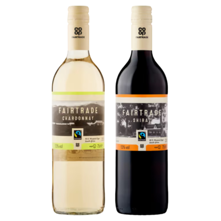 Co-op Fairtrade Chardonnay or Shiraz 75CL